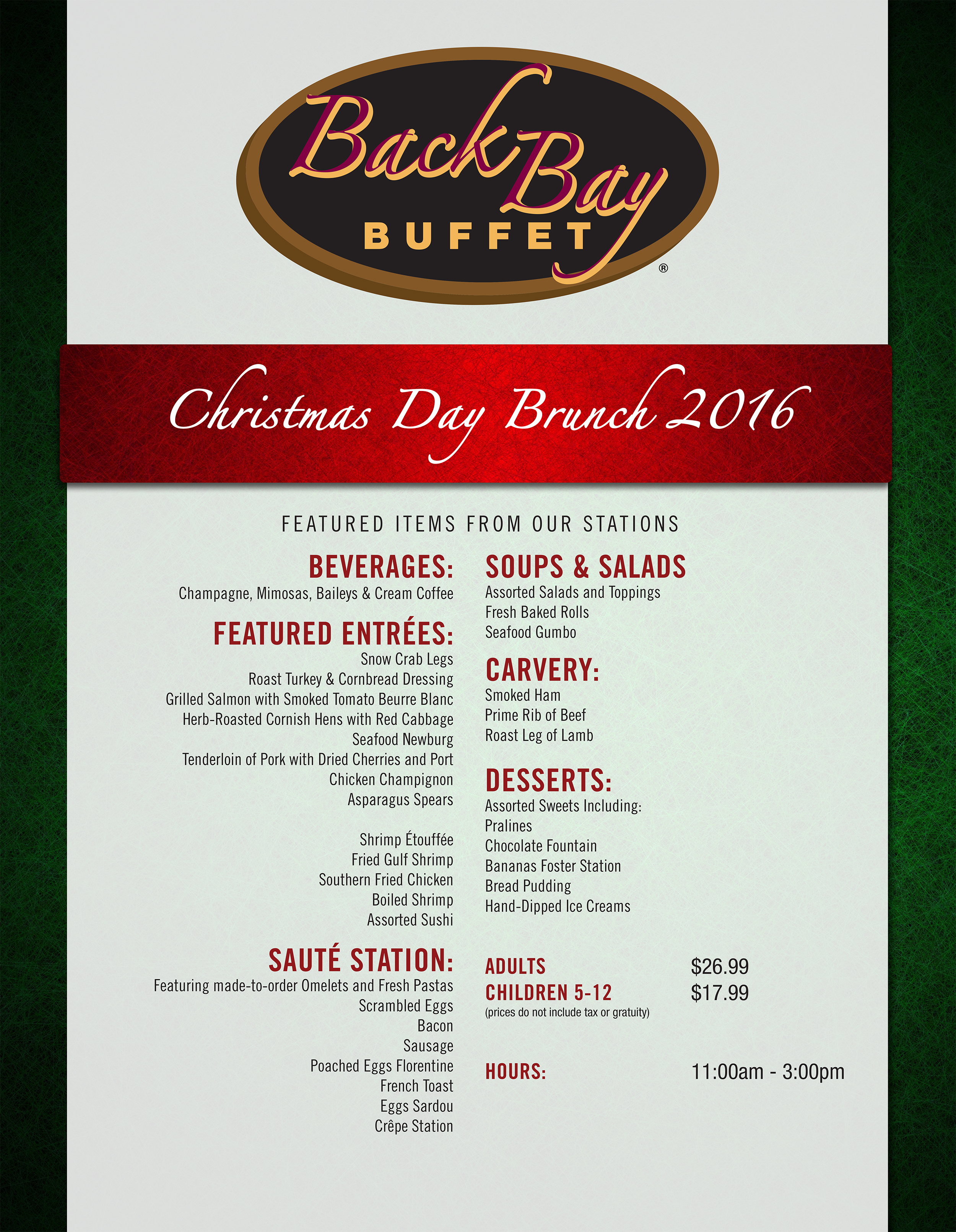 Ip casino biloxi buffet menu