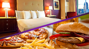 Room Rate includes Credit to Any Food Outlet!