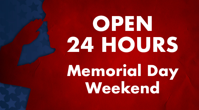 Memorial Weekend Extended Hours