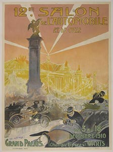 1910 Paris Motor Show Poster