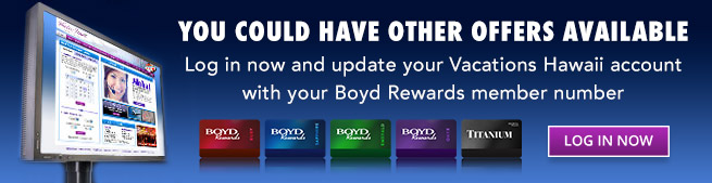 Log In and update your account with your Boyd Rewards Card Number